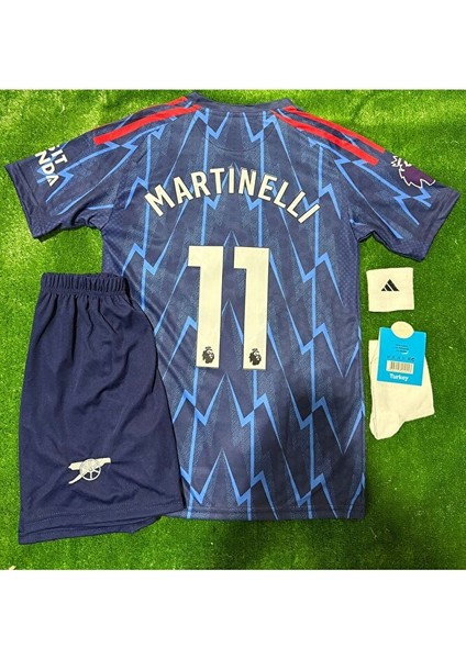 Arsenal 2026 Martinelli Yeni Sezon Deplasman Çocuk Forması 4’lü Set
