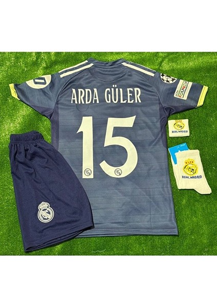 2026 Real Madrid Arda Güler Yeni Sezon Deplasman Lacivert Çocuk Forması 4’lü Set