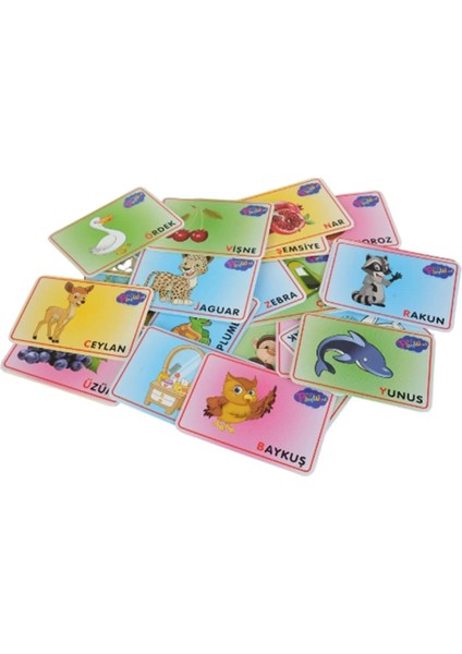 Playwood Eğitici Resimli Bilgi Kartı Harfler Kız Erkek Çocuk Oyuncak Eğitici Oyuncaklar fiyatları