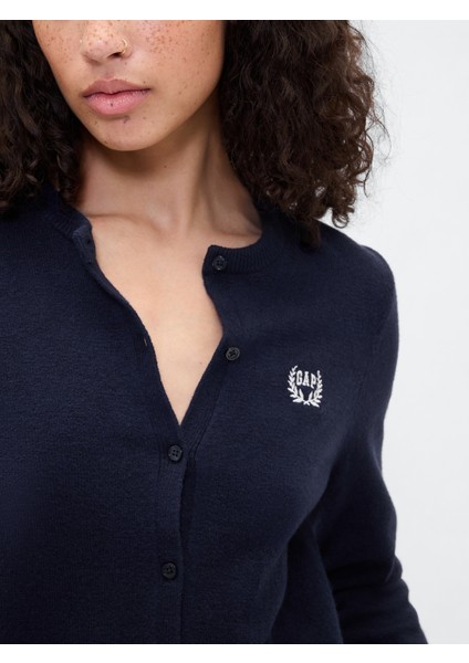 Kadın Lacivert Cashsoft Logo Hırka modelleri