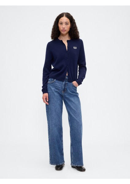 Kadın Lacivert Cashsoft Logo Hırka indirimleri