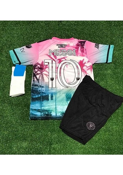 I.n.t.e.r Miami 2026 Yeni Sezon #10 Lionel Messi Çocuk Forması 4'lü Set (City) modelleri