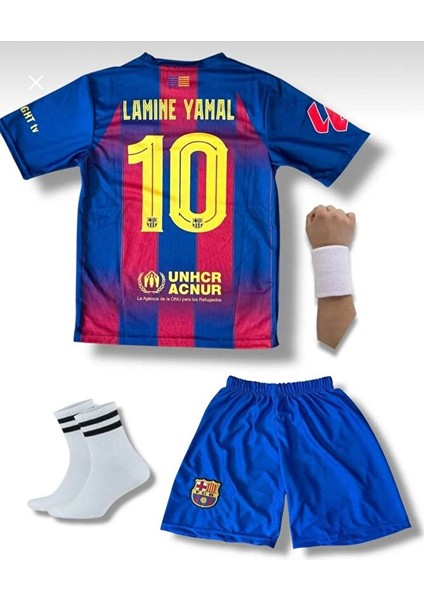 Barc.elo.na 2026 Lamime Yamal /10 Iç Saha Çocuk Forması 4 Lü Set