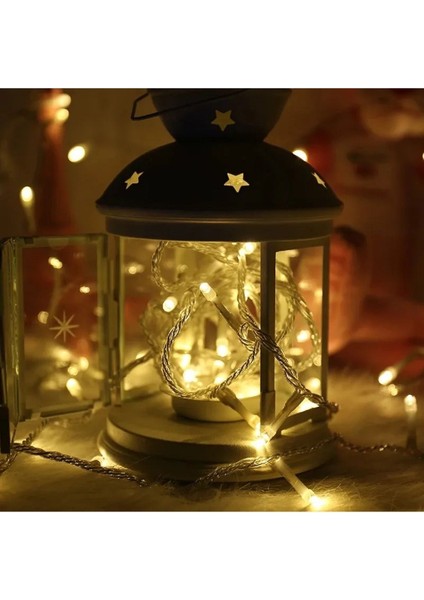 Yılbaşı Işığı 5 Metre Pilli Şeffaf Kablolu 50 Ledli Dekoratif Yeni Yıl Süsleme New Year indirimleri