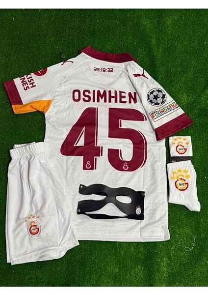5 Yıldız 'g.a.l.a.t.a.s.a.r.a.y. 2026 //osı'mhen //45YENİ Sezon Deplasman Beyaz Forması 5 Li Set