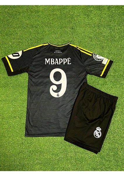 Real Madrid 2025/26 Sezonu Kylian Mbappe Deplasman Çocuk Forması (Gri)