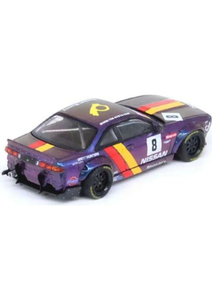 Inno 1/64 Nissan Silvia S14 Boss Rocket Bunny Purple Kız Erkek Çocuk Oyuncak Eğitici Oyuncaklar fiyatları
