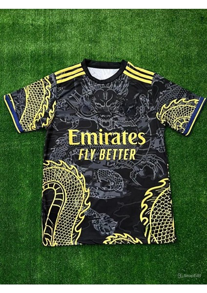 Reaalmadrid Dragon Desenli 2023/24 Sezon Futbol Taraftar Forması Siyah Özel Üretim fiyatları