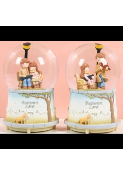 Sonbahar Sevgılı Kar Küresı Orta Boy