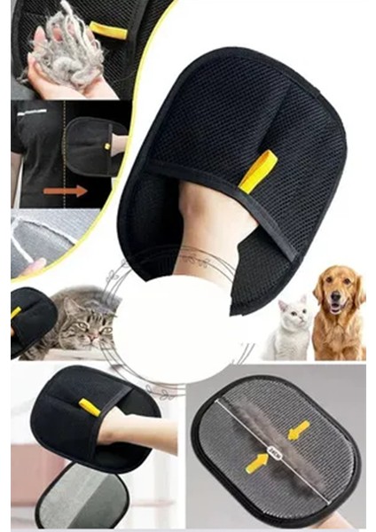 Çok Fonksiyonlu Evcil Hayvan Tüy Toplama ve Bakım Eldiveni/pedi - Kedi, Köpek ve Kumaşlar Için
