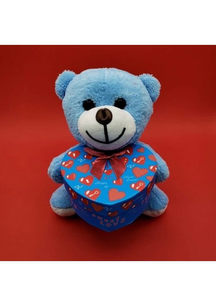 Kalp Kutulu Mavi Ayıcık