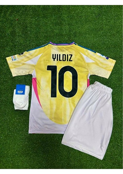 'juventus-Juve 2024/25 Yeni Sezon Kenan Yıldız 10 Deplasman Forması 3 Lü Set (Sarı)