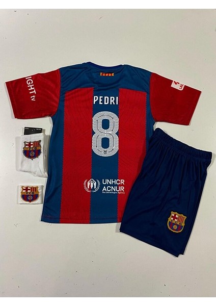 B.a.r.c.e.l.o.n.a 2023-24 Sezon Pedri Iç Saha Çocuk Forması 4'lü Set (Armalı) fiyatları