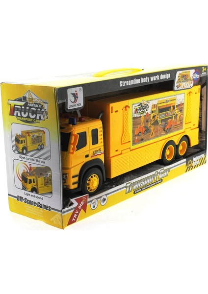 Sürtmeli Sesli ve Işıklı Iş Makinesi Taşıyıcı Sarı Tır Kız Erkek Çocuk Oyuncak Eğitici Oyuncaklar fırsatları