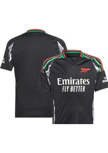 Arsenal 2024/2025 Sezon Siyah Isimsiz Deplasman Forması Arkası Boş