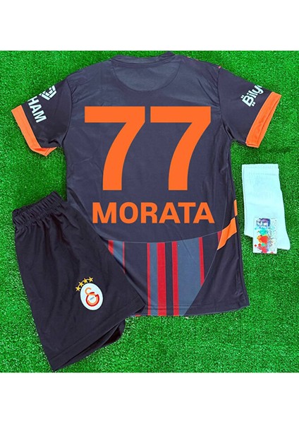 Galatasaray.alvaro Morata Yeni Sezon Siyah Çocuk Futbol Forması modelleri