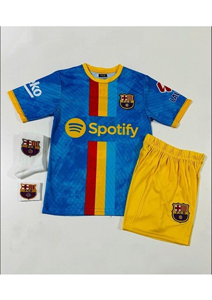 B.a.r.c.e.l.o.n.a 2024/25 Yeni Sezon Robert Lewandowski Konsept Çocuk Forması 4'lü Set (Armalı) fiyatları