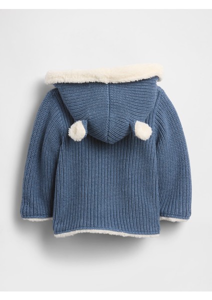 Bebek Mavi Sherpa Astarlı Yün Ceket fiyatları
