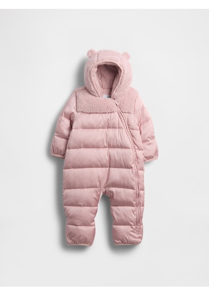 Bebek Pembe Lightweight Şişme Tek Parça Tulum