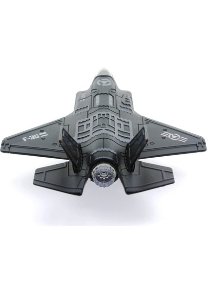 Çek Bırak Metal F-35 Benzeri Koyu Gri Savaş Uçağı Sesli Işıklı Kız Erkek Çocuk Oyuncak Eğitici Oyunc indirimleri