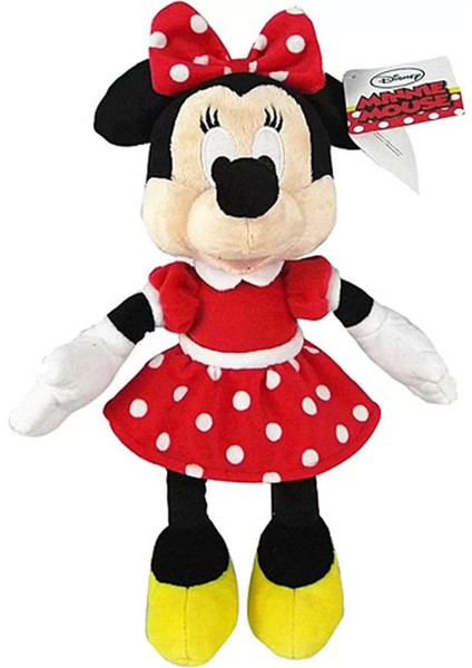 Minnie Kırmızı Elbiseli Peluş 25CM Kız Erkek Çocuk Oyuncak Eğitici Oyuncaklar