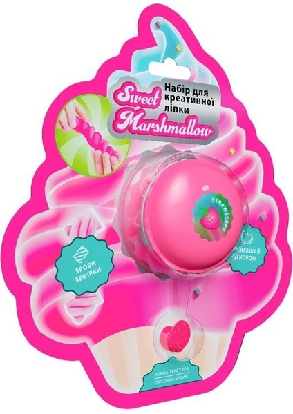 Macaron Kutuda Marshmallow Çilek Slime Kız Erkek Çocuk Oyuncak Eğitici Oyuncaklar