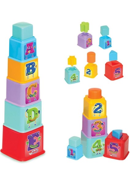 Kare Kule Bultak Bebek Aktivide Oyun Seti Kız Erkek Çocuk Oyuncak Eğitici Oyuncaklar