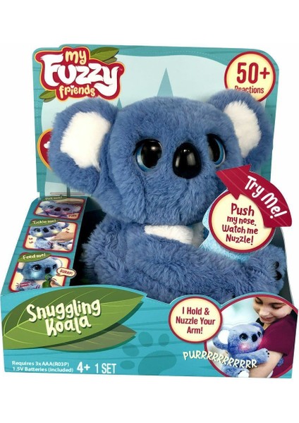 MYN00101 My Fuzzie Friends Sesli ve Işıklı Koala 25CM - 18295 Kız Erkek Çocuk Oyuncak Eğitici Oyunca