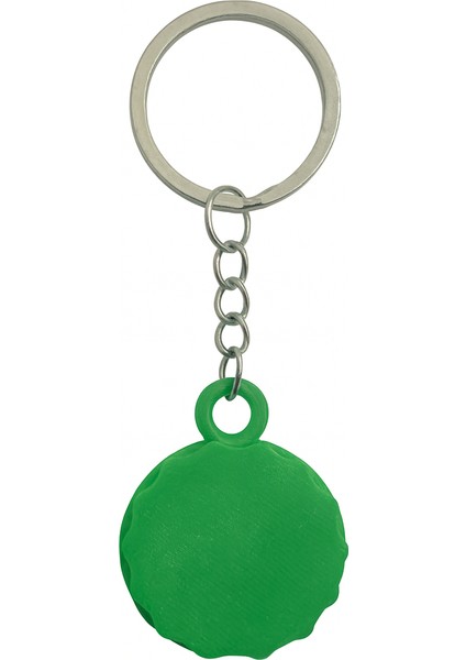 Yeşil Dekoratif Mini Kutulu Anahtarlık – Metal Zincirli Dayanıklı Tasarım