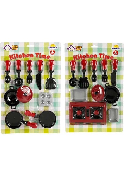S00037004 Mutfak Aletleri Set 10 Pcs -Sun Kız Erkek Çocuk Oyuncak Eğitici Oyuncaklar
