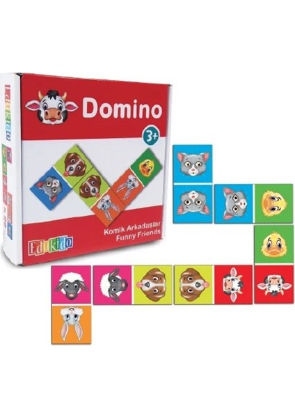 EDU-3010 Komik Arkadaşlar Domino -Chiva Kız Erkek Çocuk Oyuncak Eğitici Oyuncaklar