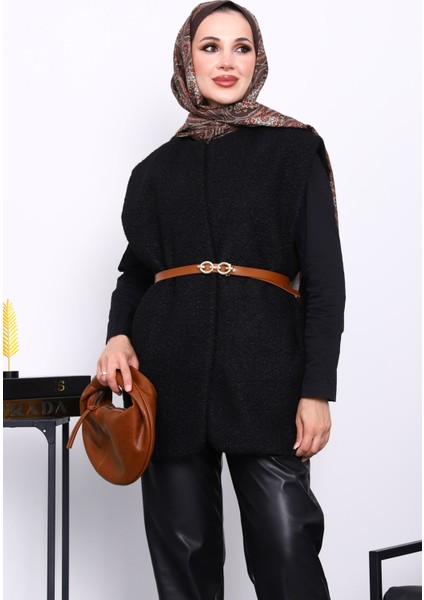Siyah Buklet Astarlı Yelek modelleri