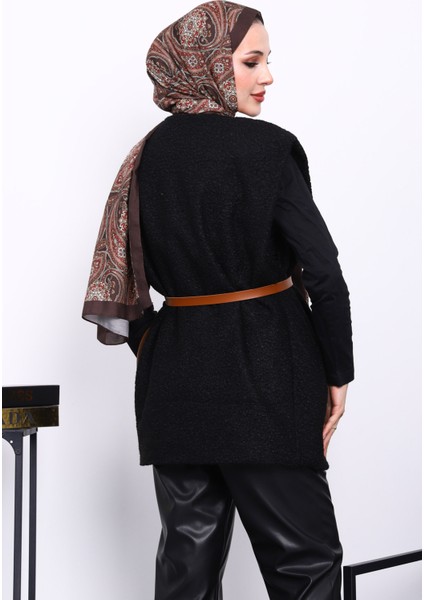 Siyah Buklet Astarlı Yelek fırsatları