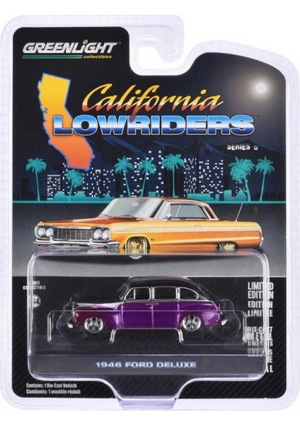Greenlight 1/64 California Lowriders Series 6- 1946 Fordor Super Deluxe Kız Erkek Çocuk Oyuncak Eğit