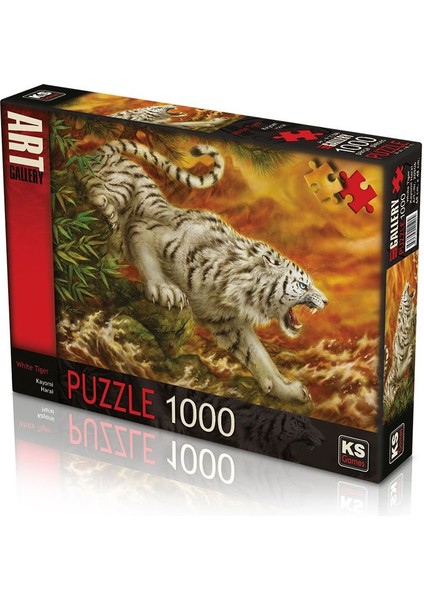 Ks Puzzle 1000 Parça White Tiger Beyaz Kaplan Kız Erkek Çocuk Oyuncak Eğitici Oyuncaklar