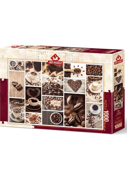 5233 Kahve Çekirdekleri 1000 Parça - Art Puzzle Kız Erkek Çocuk Oyuncak Eğitici Oyuncaklar