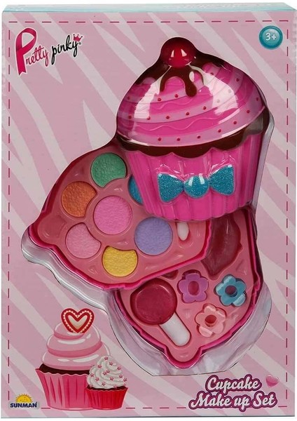 Cupcake Şekilli 2 Katlı Makyaj Güzellik Seti Kız Erkek Çocuk Oyuncak Eğitici Oyuncaklar fırsatları