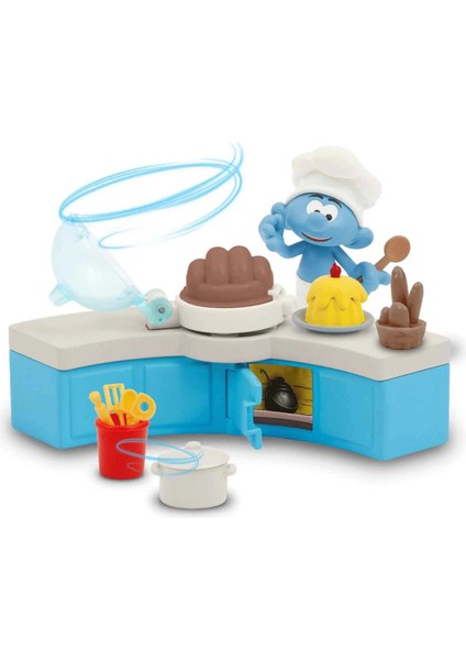 Şirinler Figür ve Mutfak Oyun Seti PUF18000 Kız Erkek Çocuk Oyuncak Eğitici Oyuncaklar