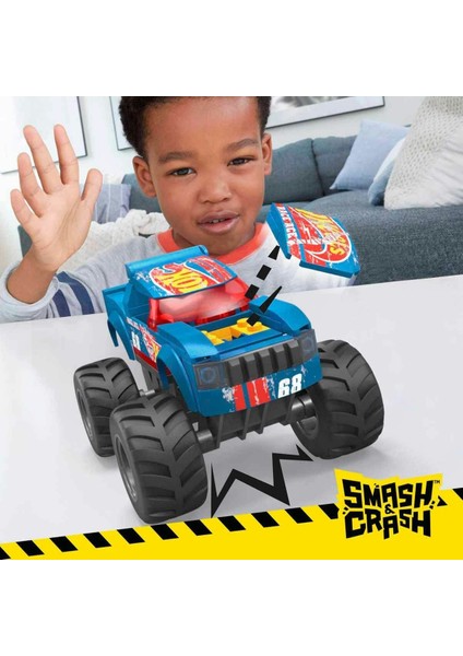 HMM49 Mega™ Hot Wheels® Smash & Crash Race Ace™ Monster Truck 80 Parça +5 Yaş Kız Erkek Çocuk Oyunca modelleri