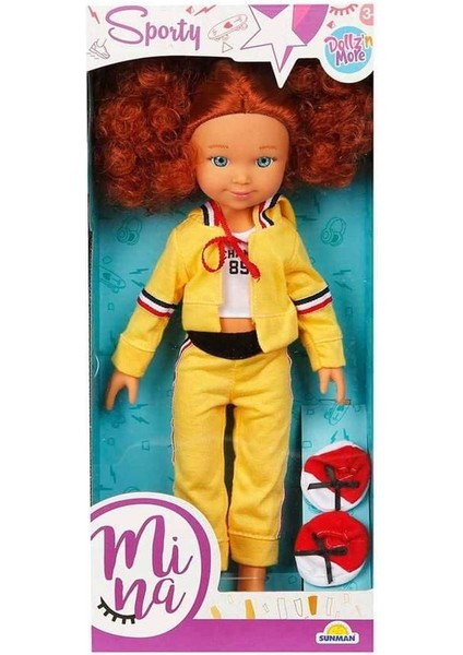 S00030041 Mina Sporty Bebek 35CM Kız Erkek Çocuk Oyuncak Eğitici Oyuncaklar