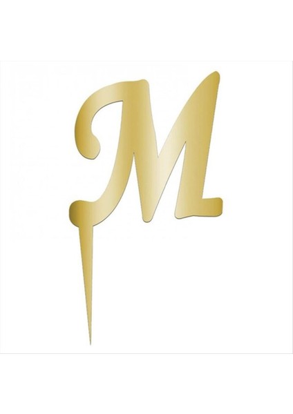 Techmrt Sarı Renkli Harf Pasta ve Kek Pleksi-M