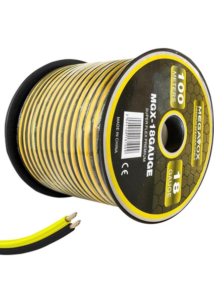MGX-18GAUGE Hoparlör Kablosu Silikon 18GA 100 Metre