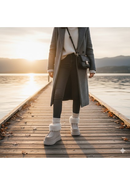 Bej Casual Vegan Kadın Bot fırsatları