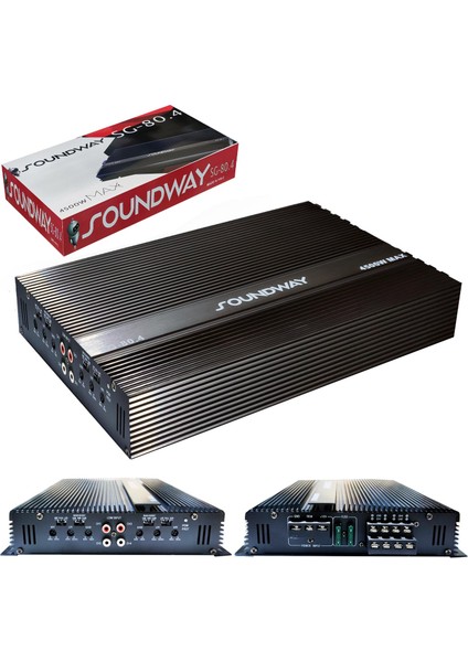 Sg-80.4 Oto Anfi Stereo 4500 Watt 4 Kanal