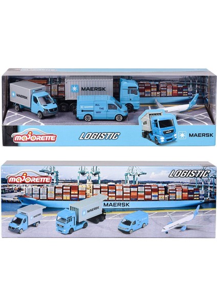212057290 Majorette Maersk Lojistik Arabaları 4 Parça -Simba Kız Erkek Çocuk Oyuncak Eğitici Oyuncak fırsatları