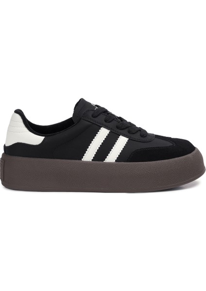 Siyah Sneakers Hakiki Deri Kadın Ayakkabı