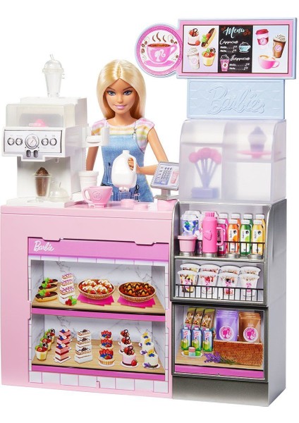 HXN94 Barbie Kahve Dükkanı Oyun Seti Kız Erkek Çocuk Oyuncak Eğitici Oyuncaklar fırsatları