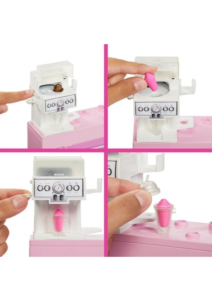 HXN94 Barbie Kahve Dükkanı Oyun Seti Kız Erkek Çocuk Oyuncak Eğitici Oyuncaklar