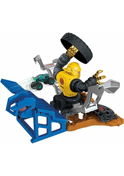 HPN71 Hot Wheels Monster Trucks Arenada Şampiyonluk Mücadelesi Oyun Seti Kız Erkek Çocuk Oyuncak Eği modelleri