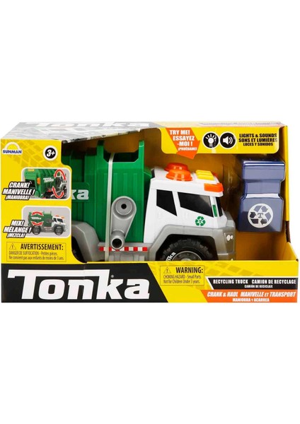 Tonka Sesli ve Işıklı Geri Dönüşüm Kamyonu S00006243 Kız Erkek Çocuk Oyuncak Eğitici Oyuncaklar